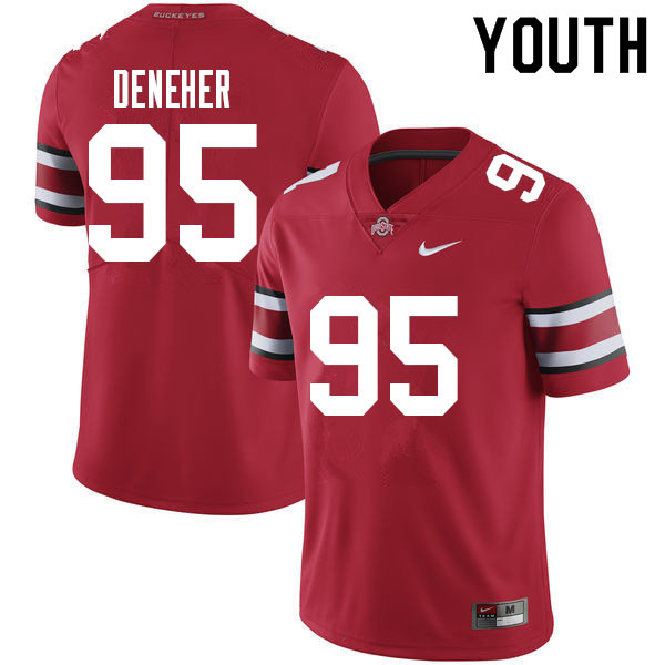 Youth #95 Jack Deneher Ohio State Buckeyes College Football Jerseys Sale-Red